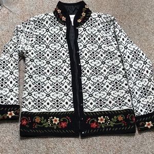 Jenny sweater-jacket with embroidery